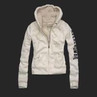 dames abercrombie fitch fleece hooded outwear zip wit Beste Sales x0mhy985